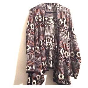 Open Front Chevron Cardigan